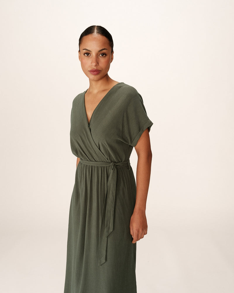 Vestido largo polen - Verde