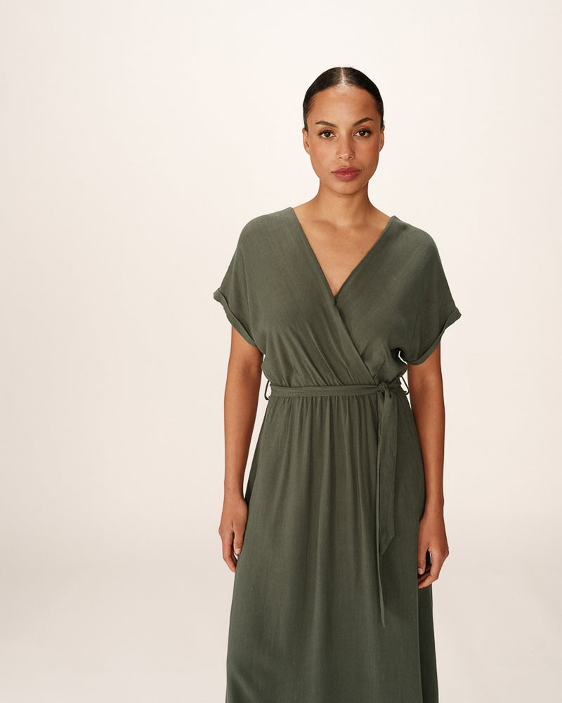 Vestido largo polen - Verde