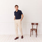 Polo En Coton Supima Marine