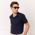 Polo En Coton Supima Marine