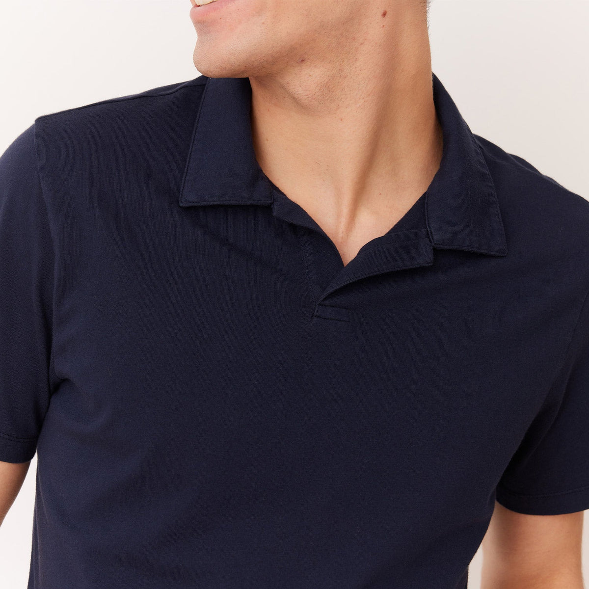 Polo En Coton Supima Marine