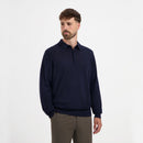 Polo Long Sleeve 100% Merino - Navy Blue