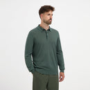 Polo Long Sleeve 100% Merino - Fernstone Green