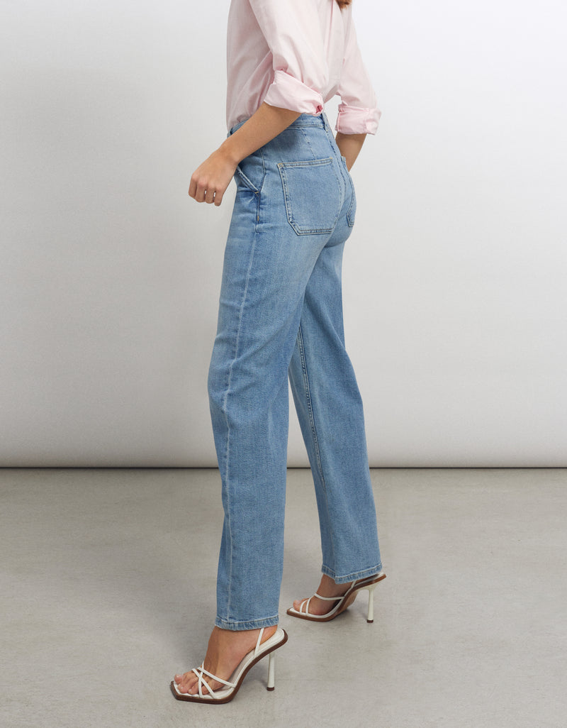 Reiko - Wide Pom Jeans - Denim V-365 - Woman