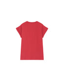 T-Shirt With Message Terracotta Pomelo