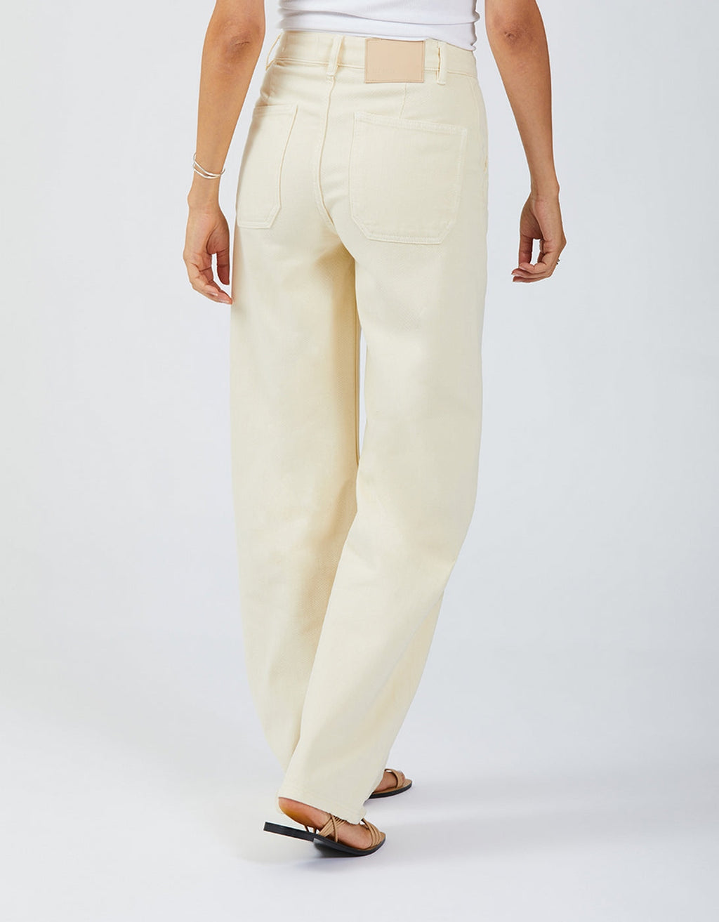 Wide Leg Trousers Pom Color - Milkshake - Women