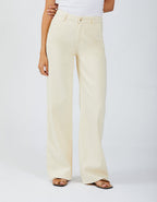 Wide Leg Trousers Pom Color - Milkshake - Women