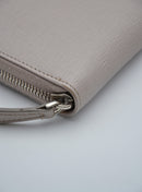 Fendi Beige Leather Zipped Wallet