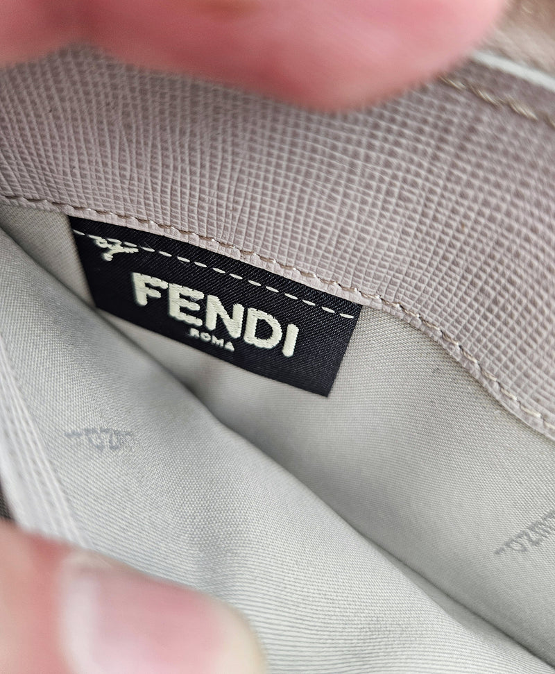 Fendi Beige Leather Zipped Wallet