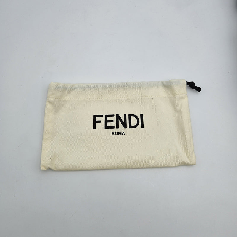 Fendi Beige Leather Zipped Wallet