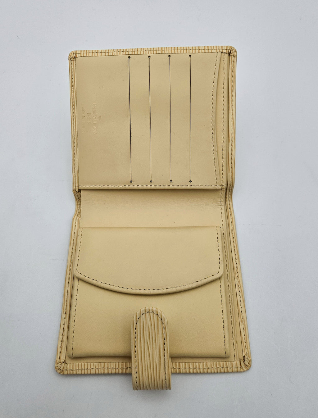 Louis Vuitton Compact Wallet In Pastel Yellow Epi Leather
