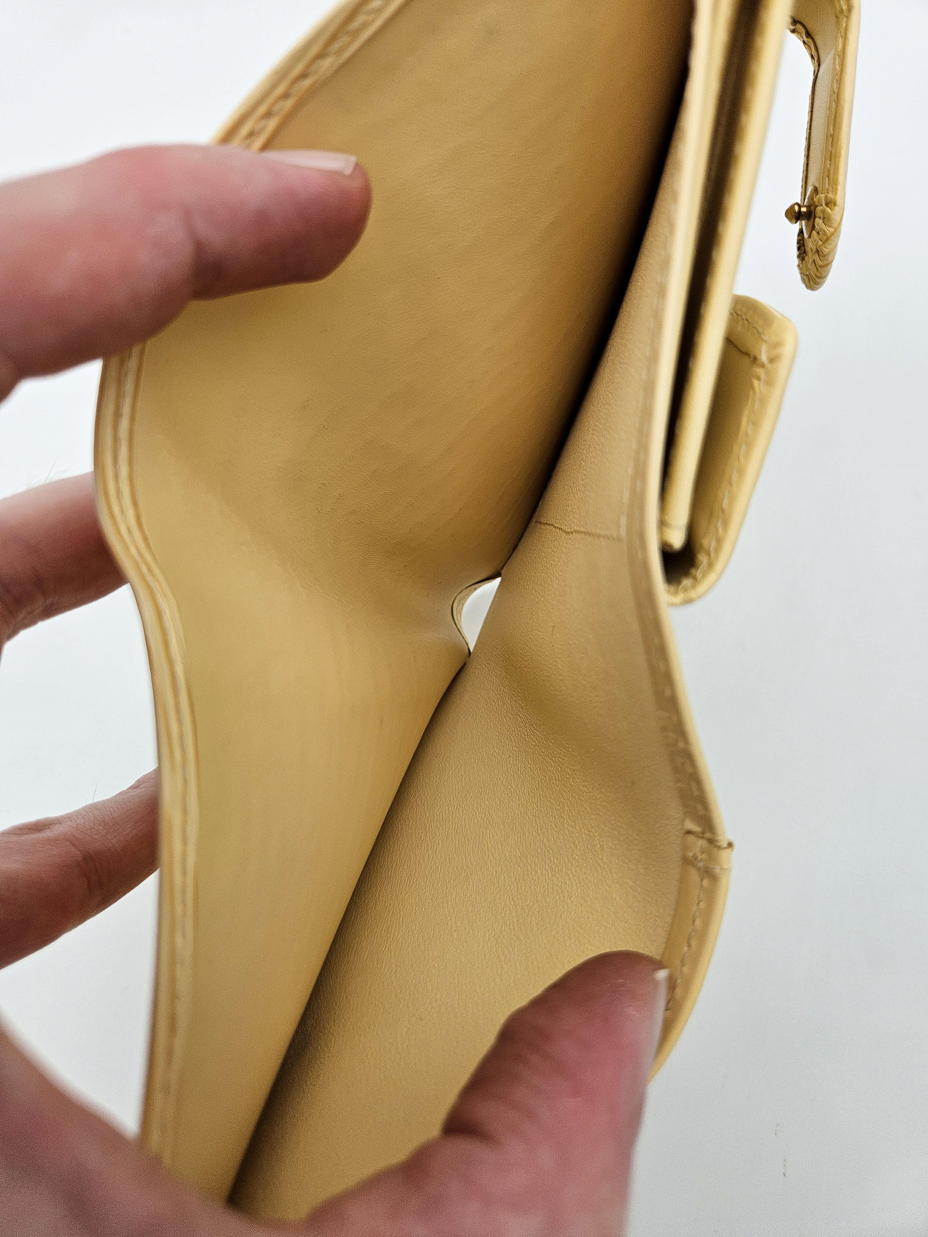 Louis Vuitton Compact Wallet In Pastel Yellow Epi Leather