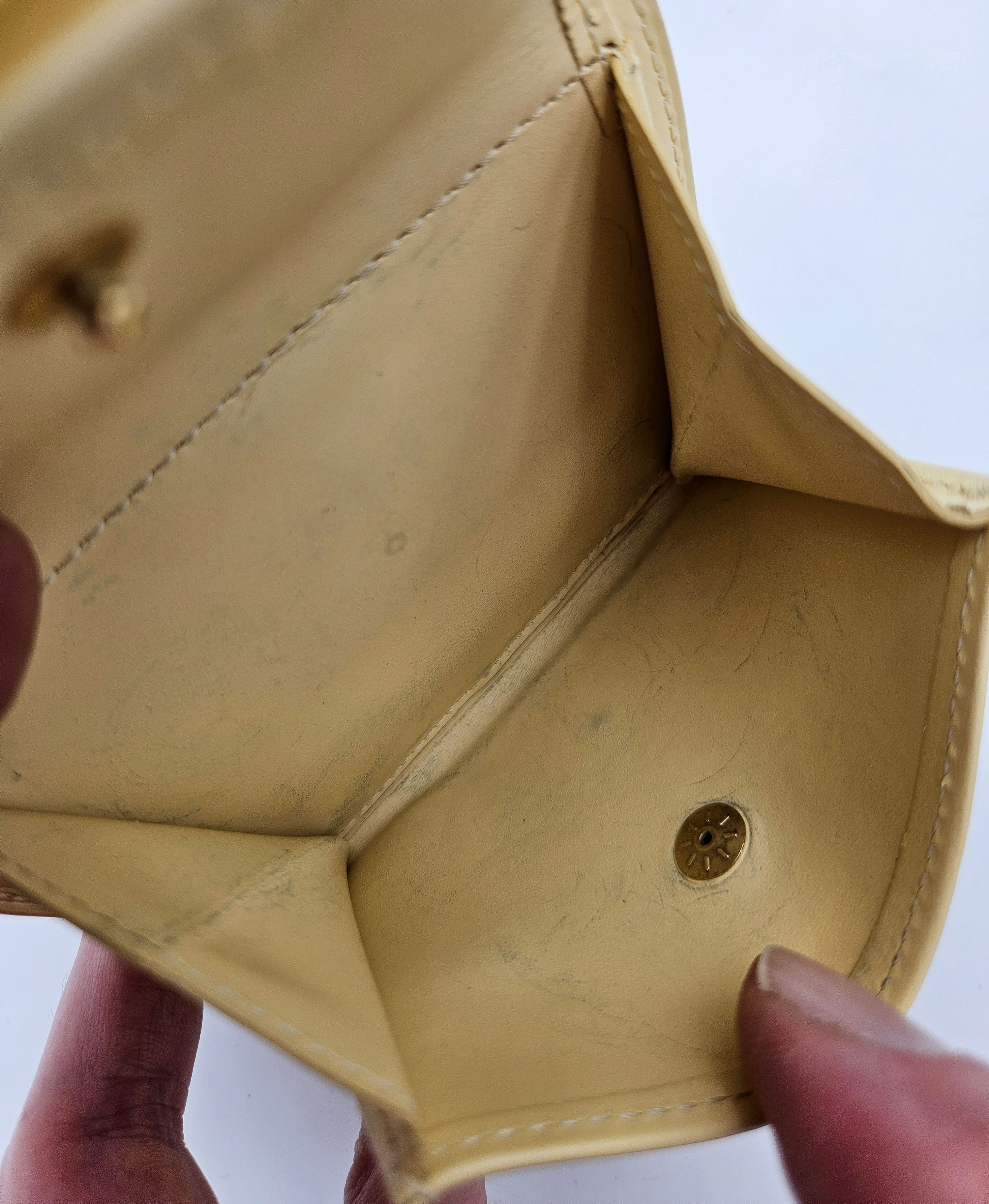 Louis Vuitton Compact Wallet In Pastel Yellow Epi Leather