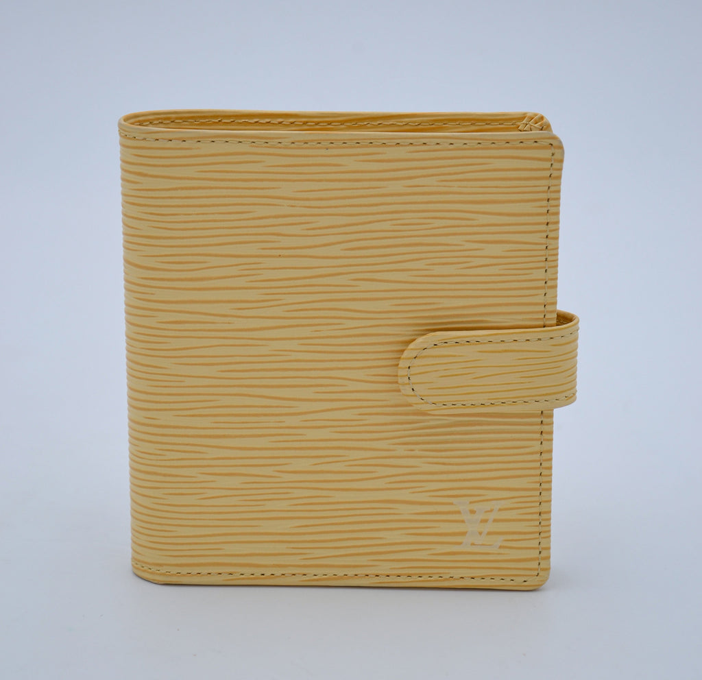 Louis Vuitton Compact Wallet In Pastel Yellow Epi Leather