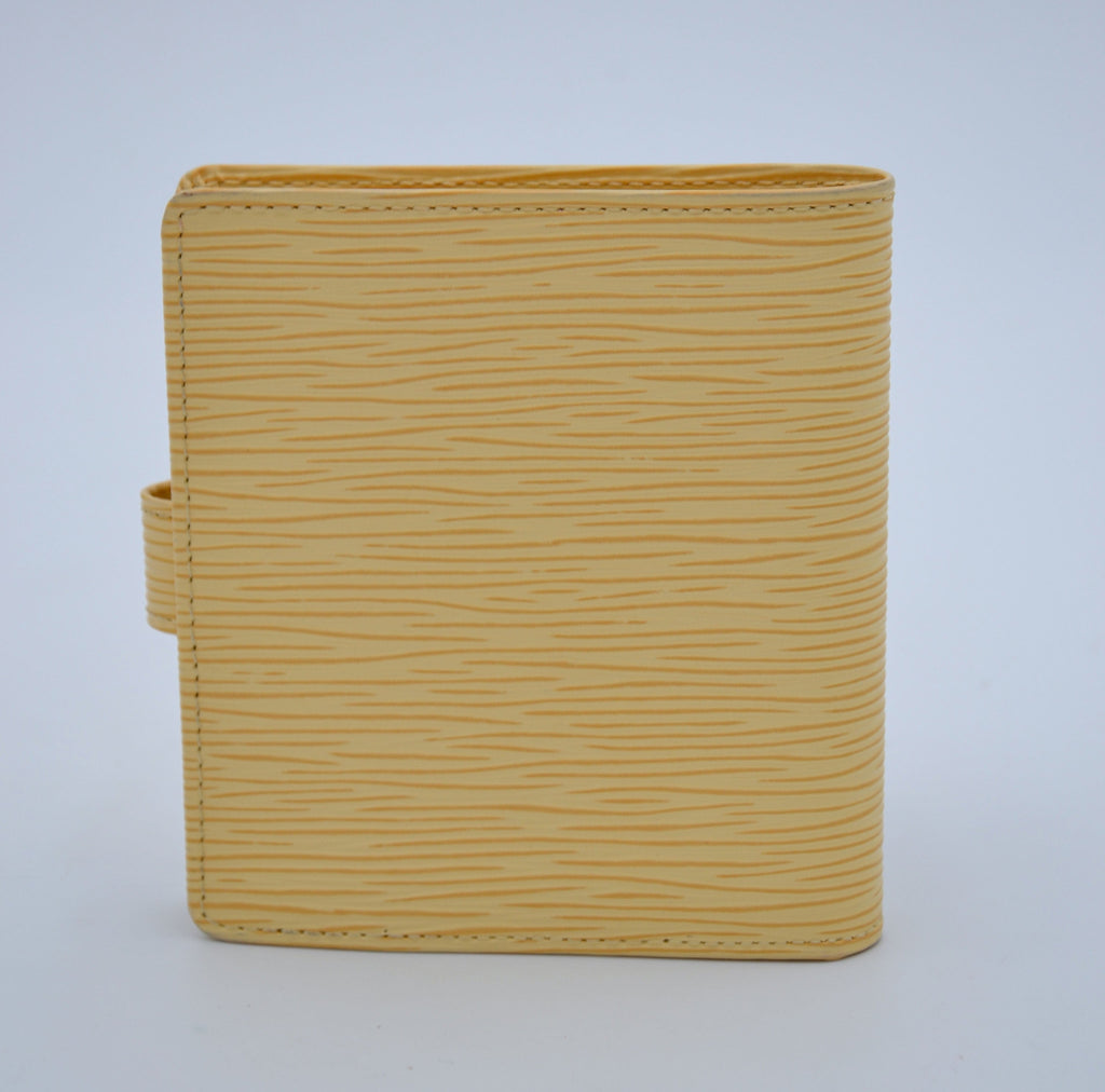 Louis Vuitton Compact Wallet In Pastel Yellow Epi Leather