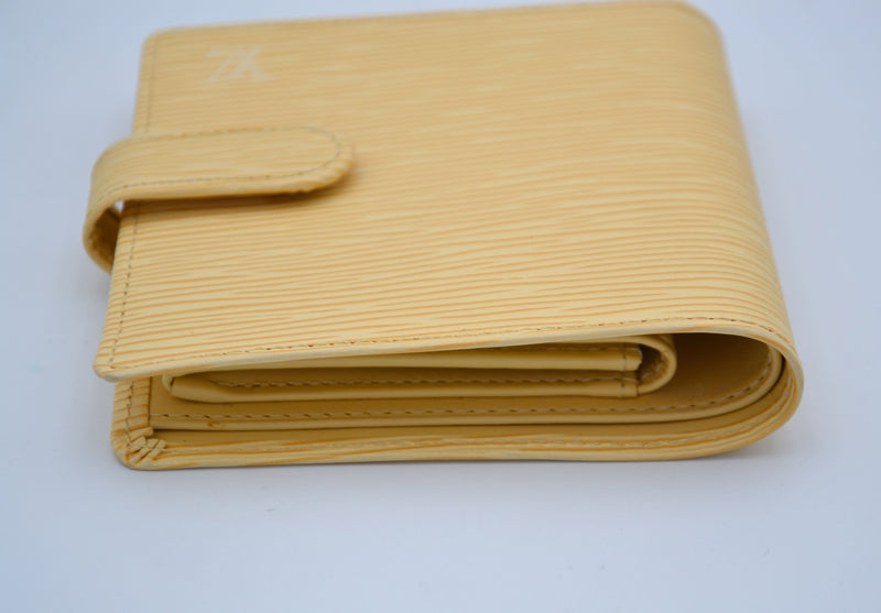 Louis Vuitton Compact Wallet In Pastel Yellow Epi Leather