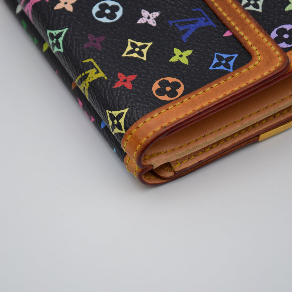 Cartera Louis Vuitton Murakami Multicolor Negra