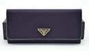Portefeuille Long Prada En Nylon Violet & Cuir Noir