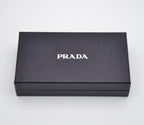 Prada Long Wallet In Purple Nylon & Black Leather