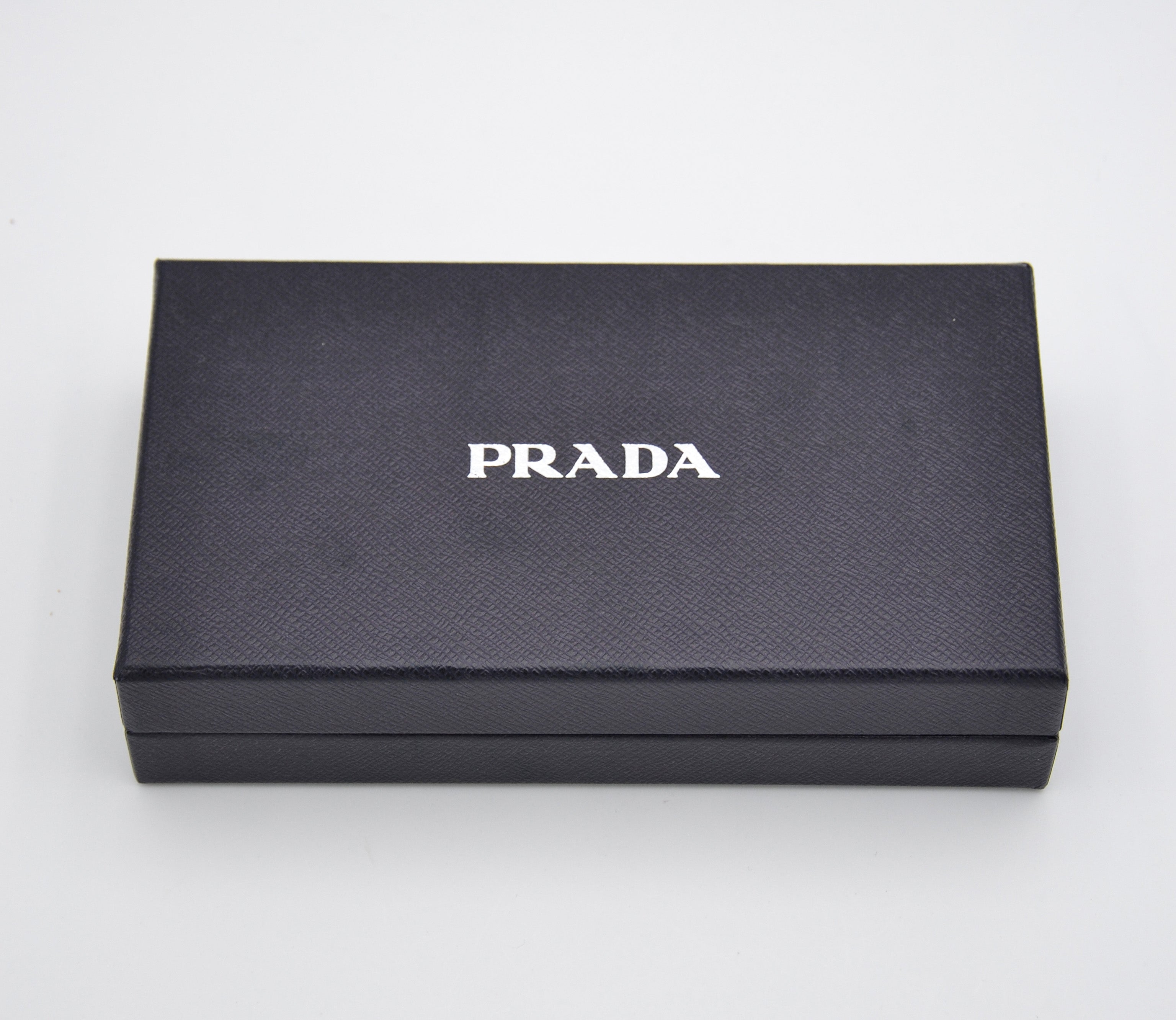 Prada Long Wallet In Purple Nylon & Black Leather