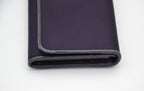Prada Long Wallet In Purple Nylon & Black Leather
