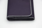 Prada Long Wallet In Purple Nylon & Black Leather
