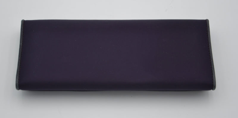 Portefeuille Long Prada En Nylon Violet & Cuir Noir