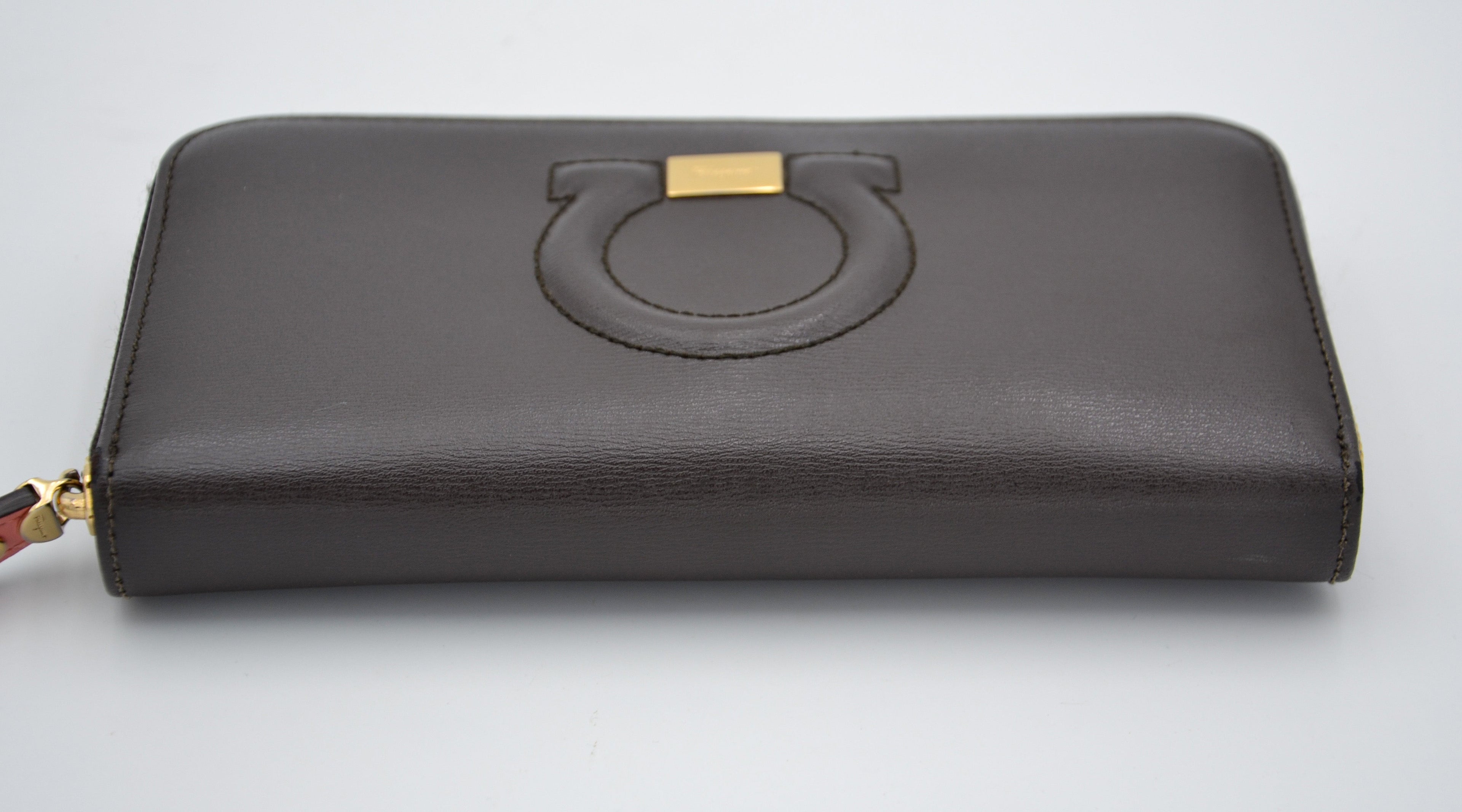 Salvatore Ferragamo Zippy Wallet in Leather