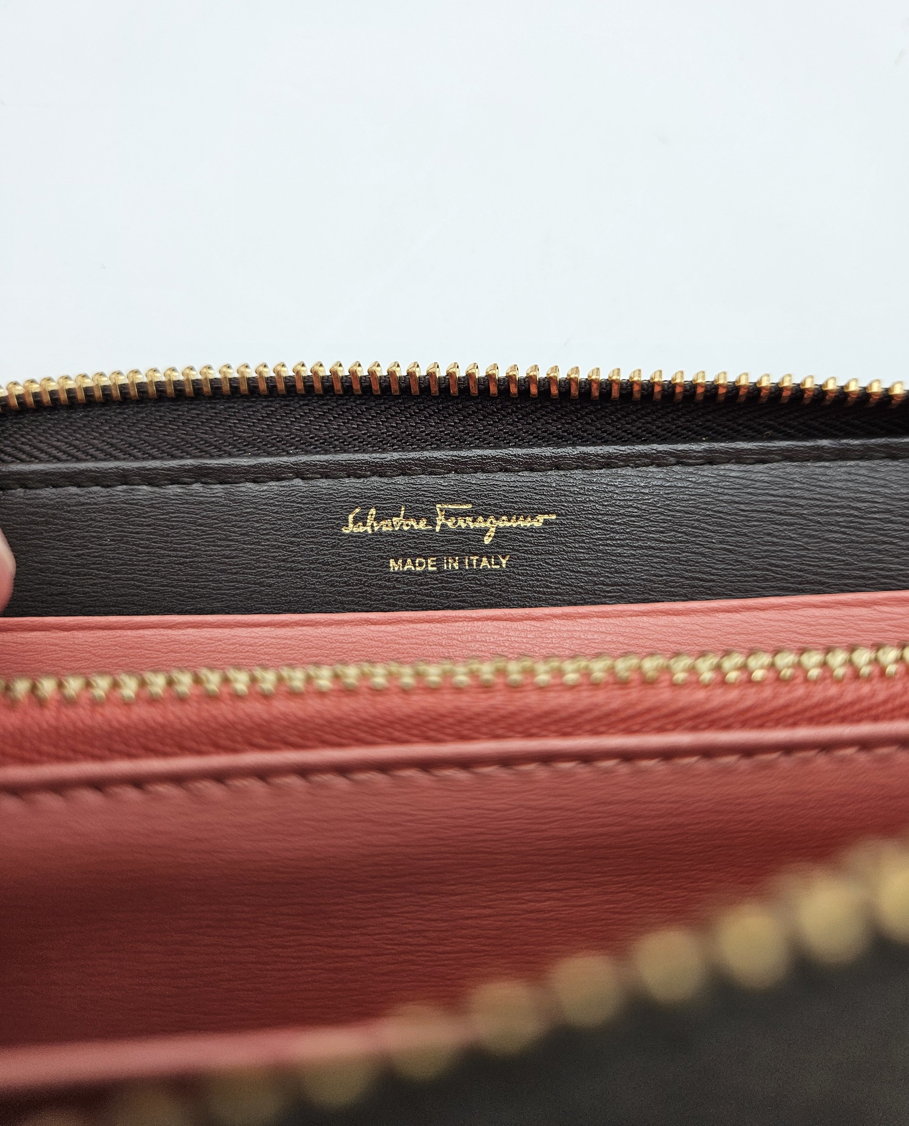 Salvatore Ferragamo Zippy Wallet in Leather