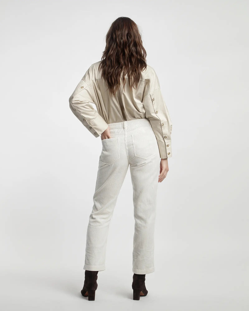 Pantalon Porter Trendy Corduroy - Creme