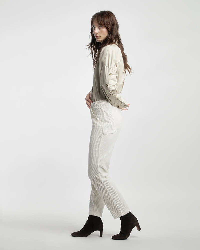 Pantalon Porter Trendy Corduroy - Creme