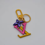 Louis Vuitton LV Initials & Monogram Flower Keyring