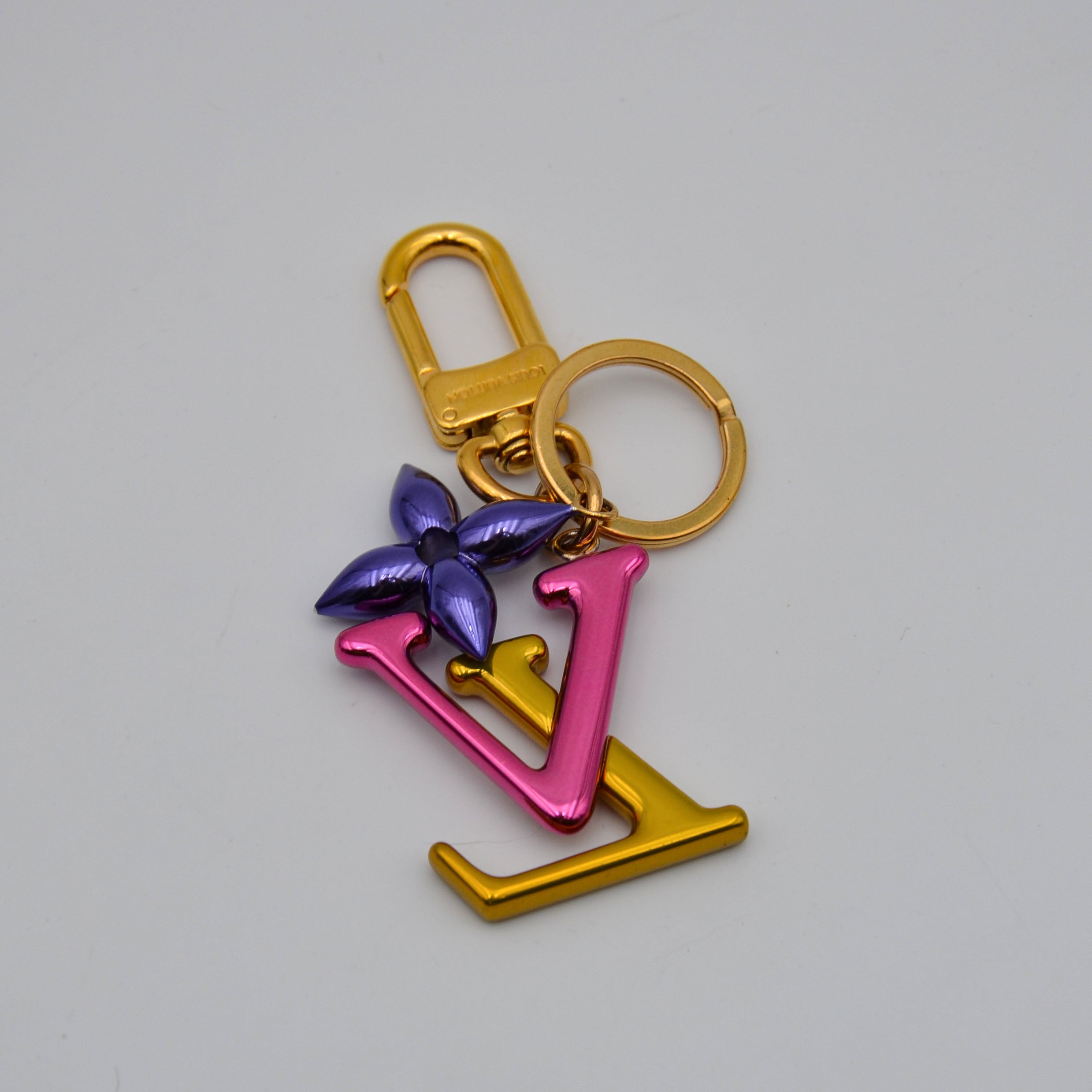 Louis Vuitton LV Initials & Monogram Flower Keyring