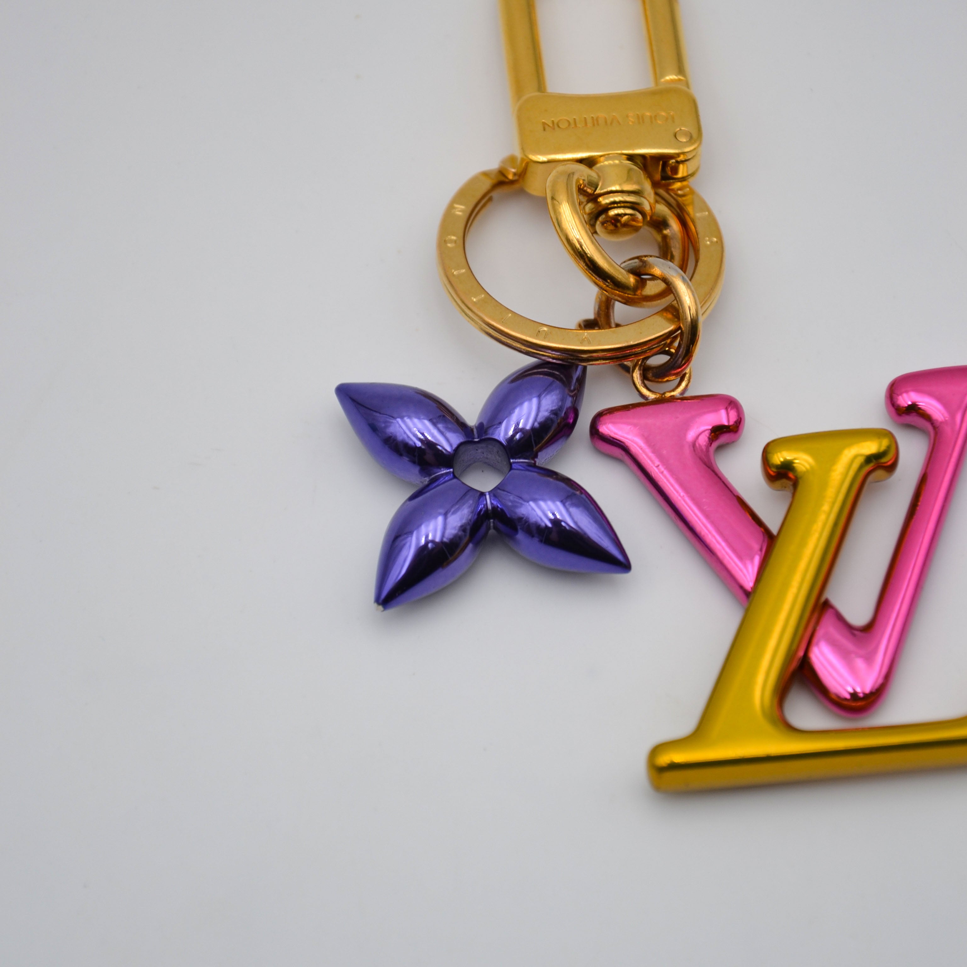 Louis Vuitton LV Initials & Monogram Flower Keyring