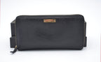 Gucci Zippy Long Wallet In Black Leather Guccissima