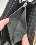 Gucci Zippy Long Wallet In Black Leather Guccissima