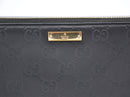 Cartera larga Gucci Zippy en cuero negro Guccissima