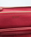 Portefeuille Zippé Prada En Cuir Saffiano