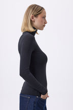 T Shirt Turtle Neck Portofino - Noir - Femme