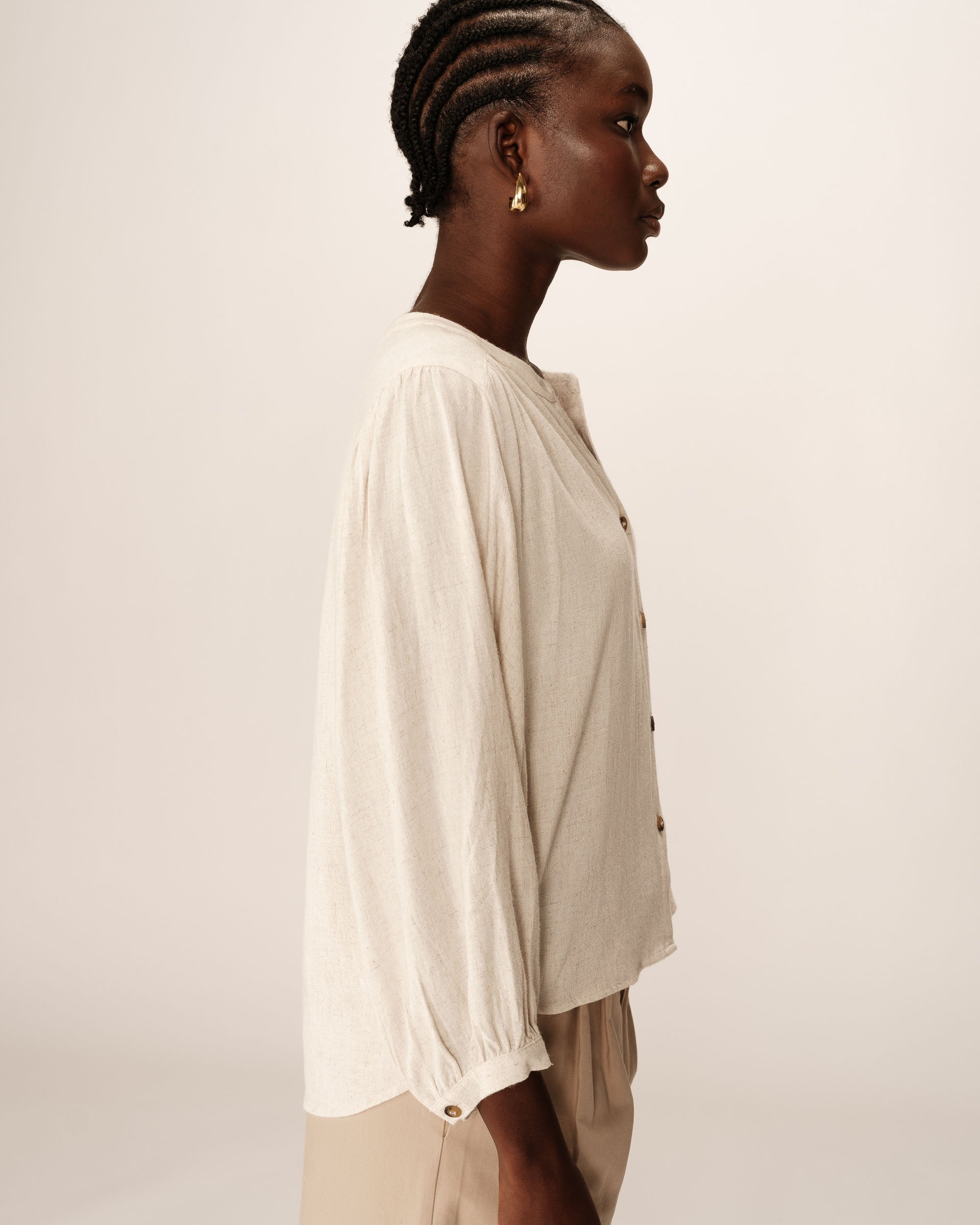 Blusa Portrait - Beige