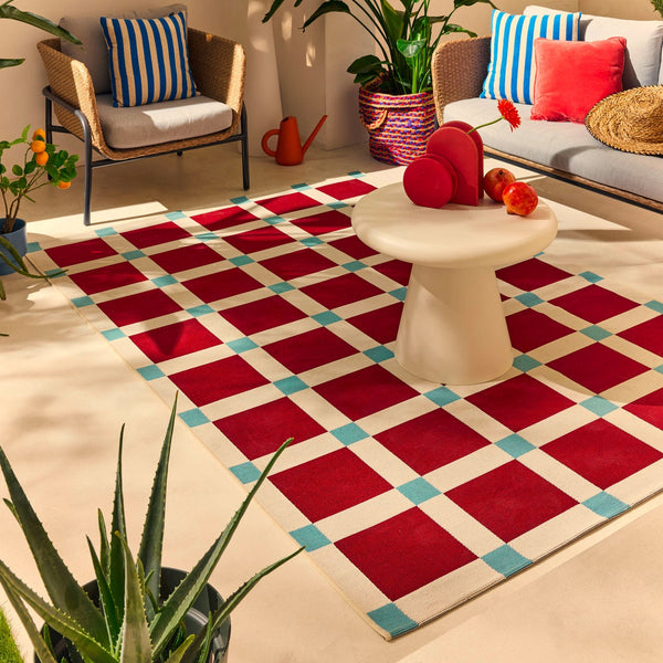 Positano - Outdoor Rug - Polypropylene/Polyester - Burgundy