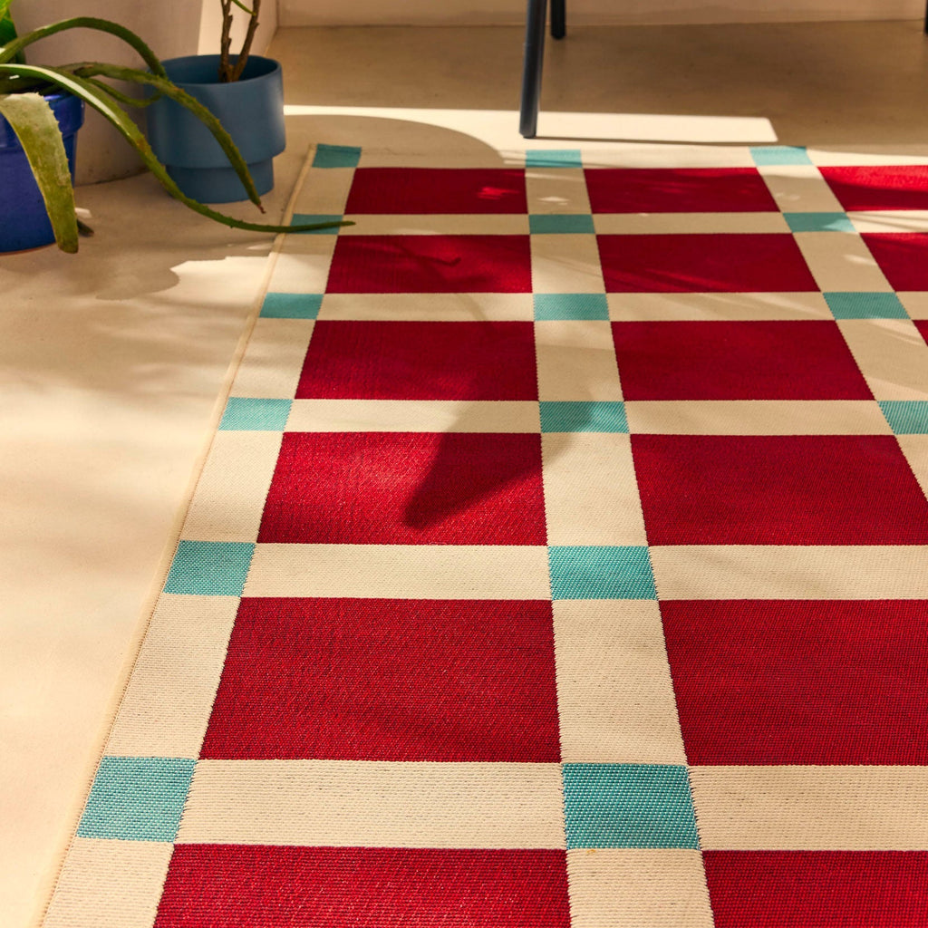 Positano - Tapis D'Extérieur - Polypropylène/Polyester - Bordeaux