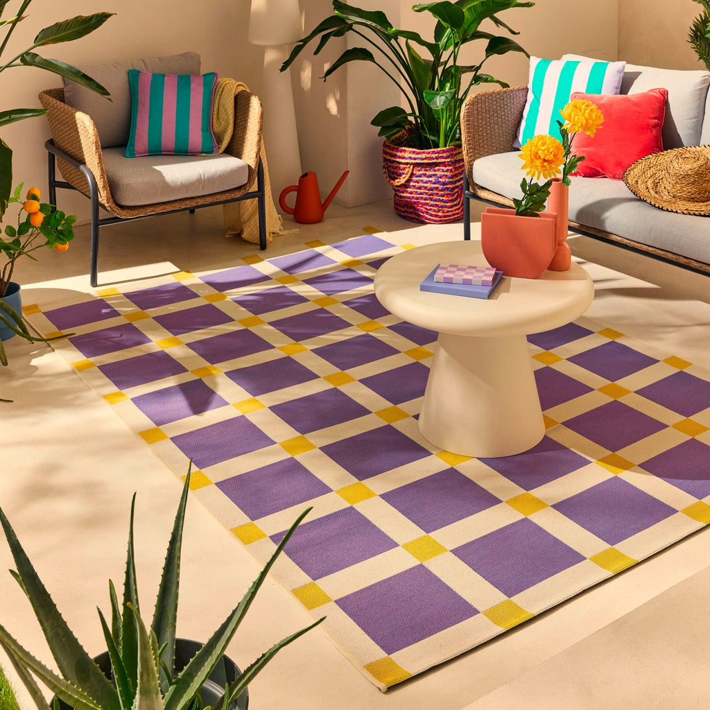 Positano - Tapis D'Extérieur - Polypropylène/Polyester - Violet