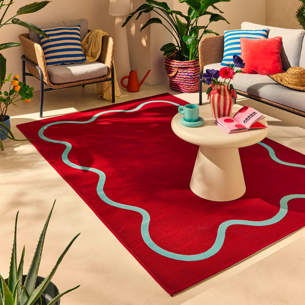 Positano - Outdoor Rug - Polypropylene/Polyester - Burgundy