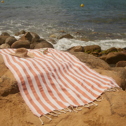 Fouta Positano Peach - 100 x 200 cm | Beach Towel