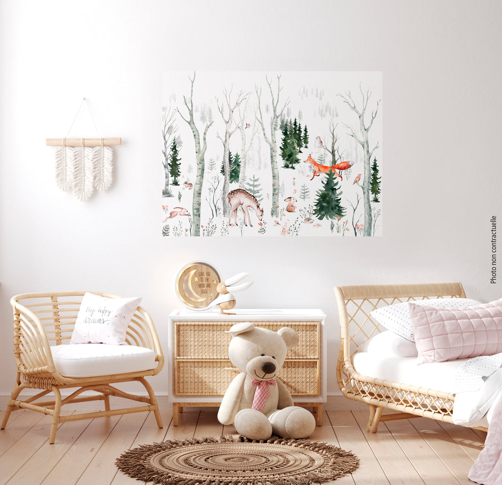 Bambi & Co Adhesive Poster - Multicolor