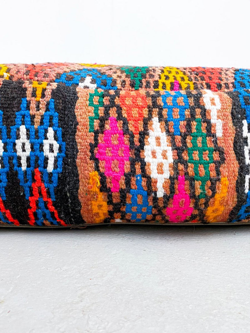 Pouf Berbère Marocain Kilim - Multicolore