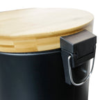 Poubelle À Pédale Inox Bois Forest - 30L - Noir
