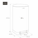 Poubelle Pédale - Gris Anthracite - 20L/30L/40L