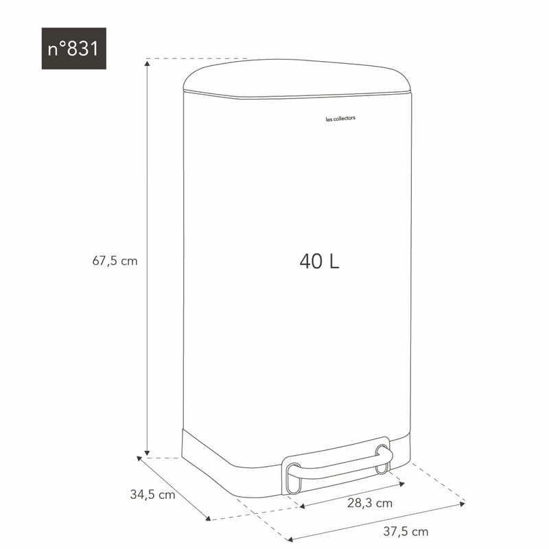 Poubelle Pédale - Gris Anthracite - 20L/30L/40L